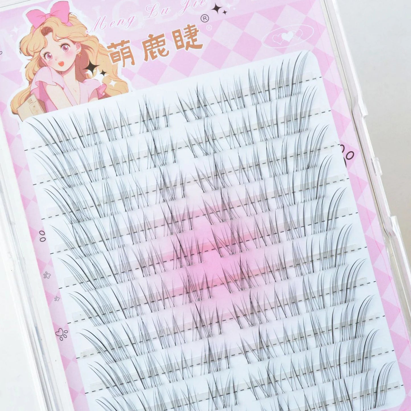 C Curl 8-12mm Eyelash Clusters Natural Wispy Soft Transparent Stem Fairy Comic Fake Eyelashes Segmented Lash Extension Peaceful Pleasures Health and Wellness