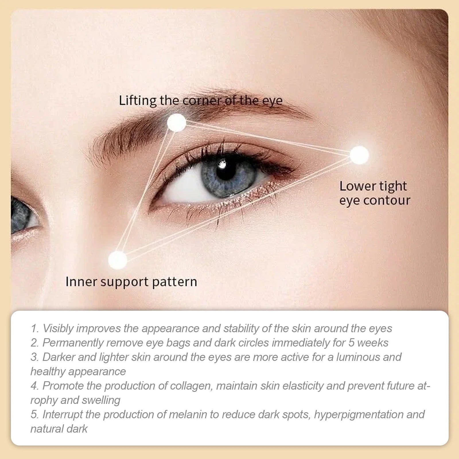 24k Golden Collagen Eye Mask Relieve Dull Skin Repair Barrier Improve Sebum Secretion Tone Moisturizing Brightening Eye Patches Peaceful Pleasures Health and Wellness