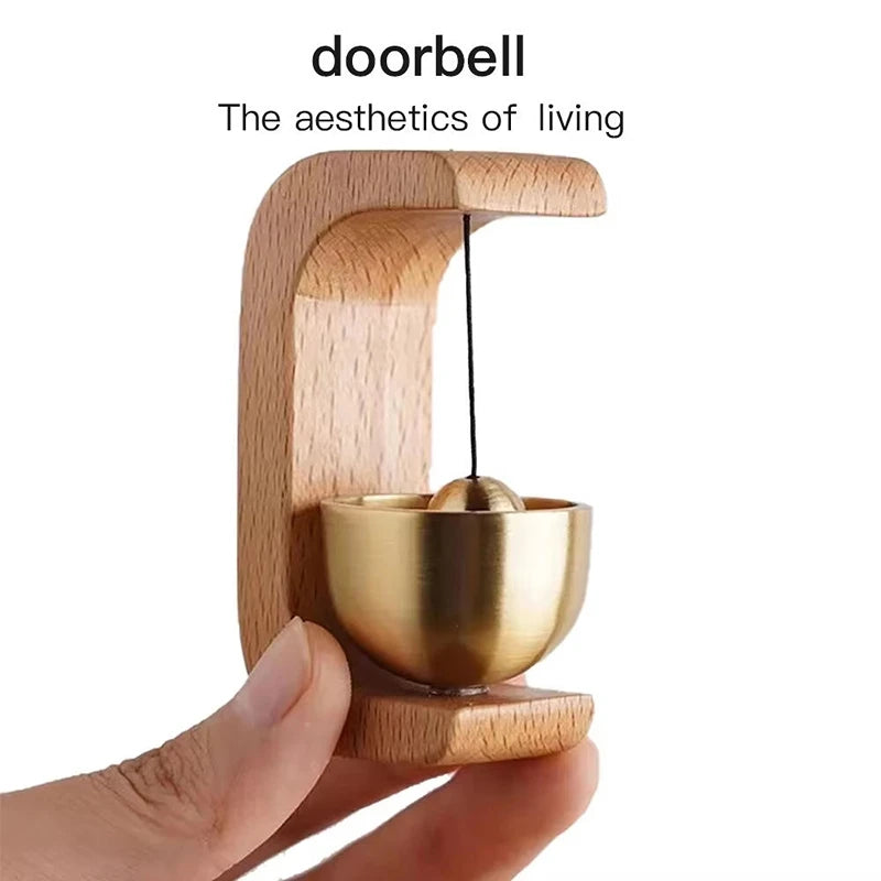 Hanging Decorations Japanese Wooden Wind Chimes Wireless Doorbell Entrance Door Bell Decorative Wind Bell for Home Opening Peaceful Pleasures Health and Wellness