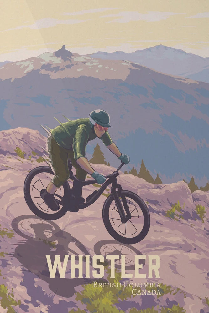 Hadrian's Cycleway Canvas Poster | Northumberland Cycling Wall Art