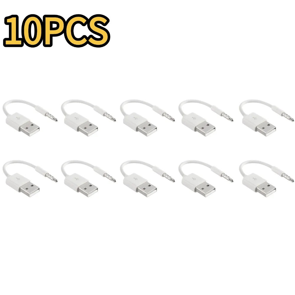 iPod Shuffle USB Charger & Data Sync Cable Peaceful Pleasures Health and Wellness 10pcs