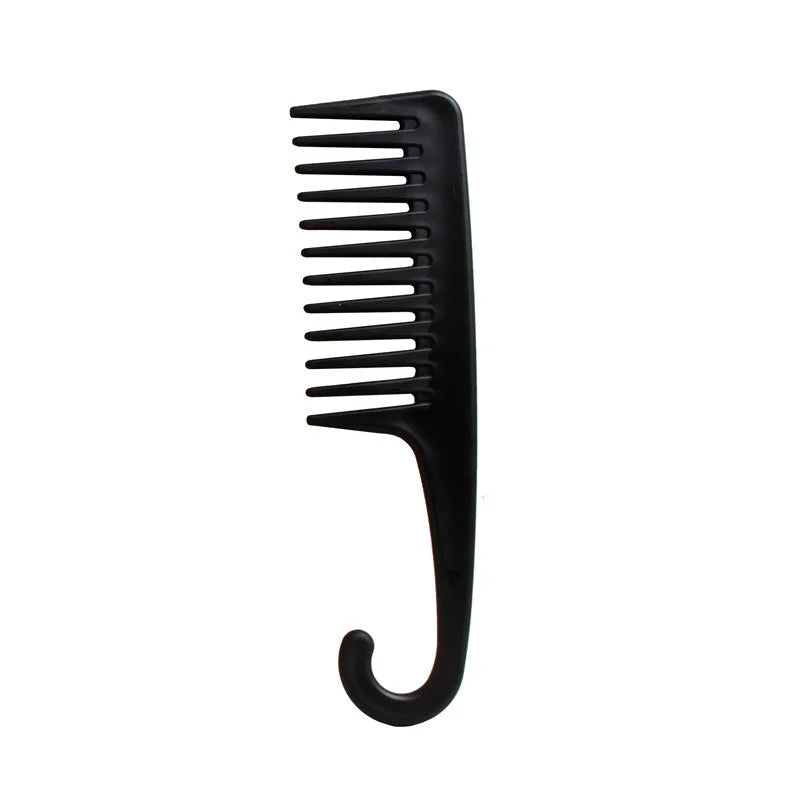 Pro Hairdress Wide Tooth Smooth Hairdressing Comb Big Size Wet Long Curly Hairbrush Salon Exfoliator Hair Styling Tools Peaceful Pleasures Health and Wellness black 2