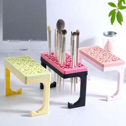 Silicone Makeup Brush Holder Drying Stand Makeup Set Storage Case Nail Pen And Painting Brush Organizer Fit For All Size Handle Peaceful Pleasures Health and Wellness