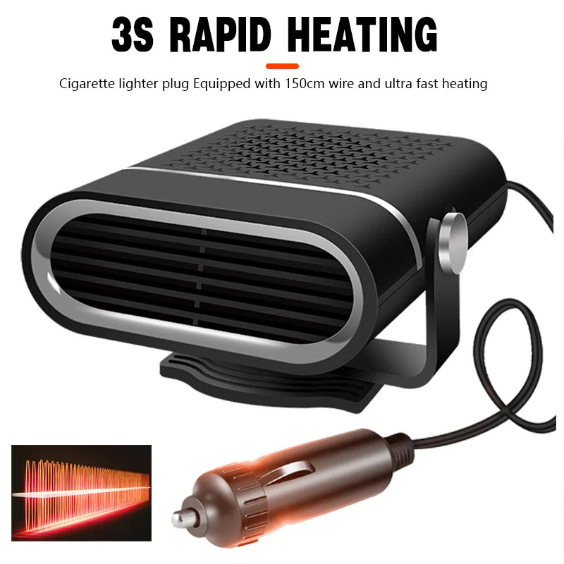 Car Heater Multi Angle Rotation Car Heater Portable Windshield Defogger Defroster Car Vehicle Heater Heating Fan Peaceful Pleasures Health and Wellness