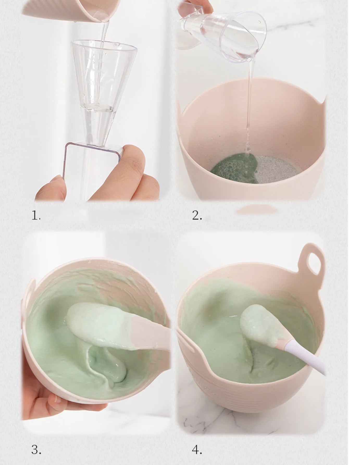 Silicon Mask Bowl Mixing Bowl Set DIY Homemade Face Mask with Double-Ended Massage Brush Peaceful Pleasures Health and Wellness
