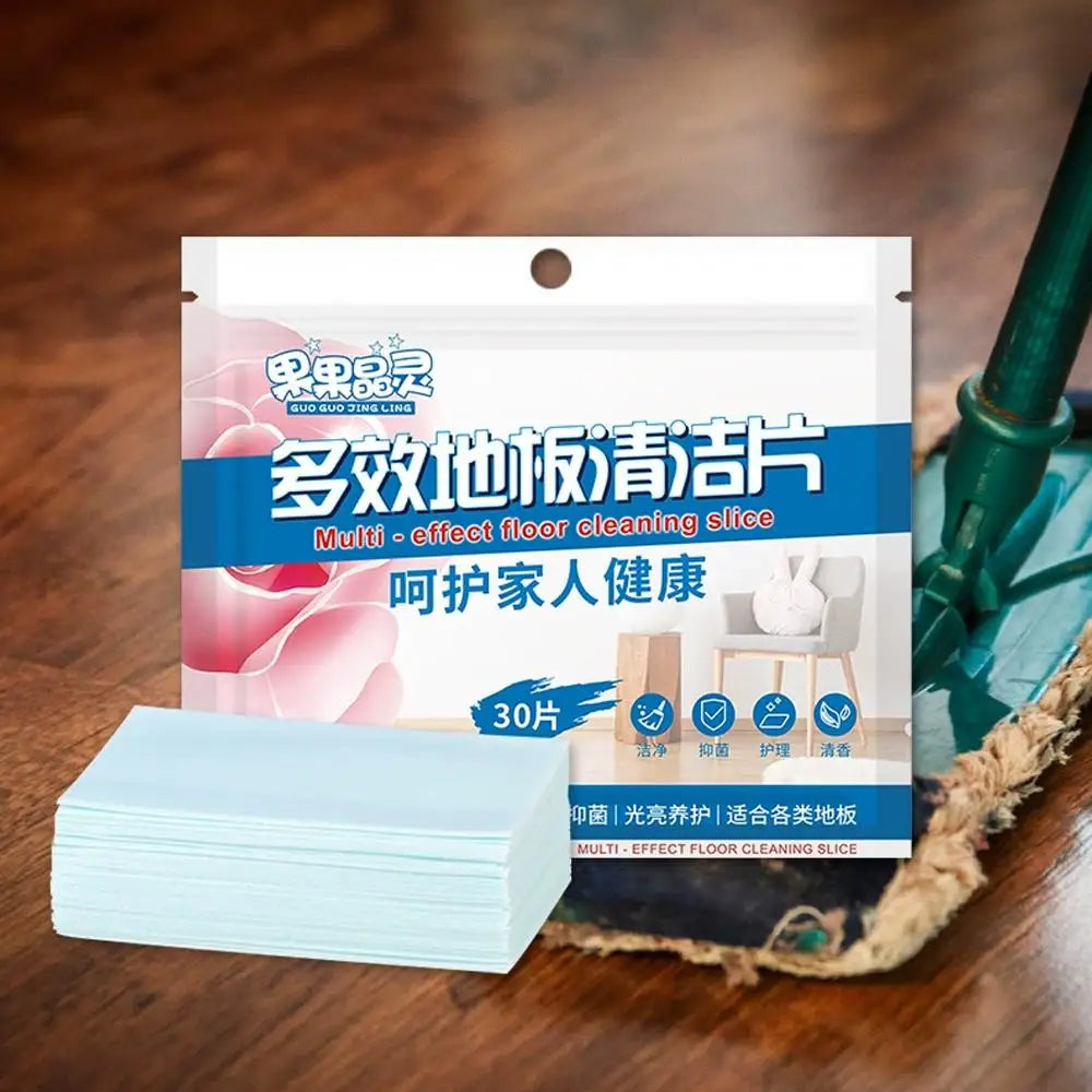 30Pcs Floor Cleaner Sheets Strong Decontamination Tile Floor Mopping Cleaning Tablets Papers For Bathroom Cleaning Supplies Peaceful Pleasures Health and Wellness