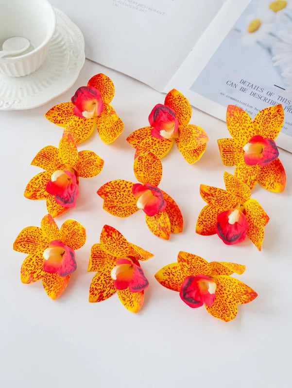 Silk Orchid Artificial Flowers 20/40PCS – Wedding & Home Decor