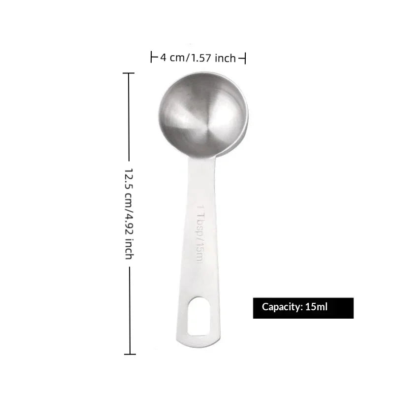 Stainless Steel Measuring Spoons Set 6 Pcs – Stackable Kitchen