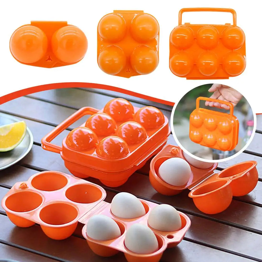 Portable Plastic Egg Carrier Case – 2, 4 & 6 Grid Storage Box for Camping, Travel & Picnic Peaceful Pleasures Health and Wellness