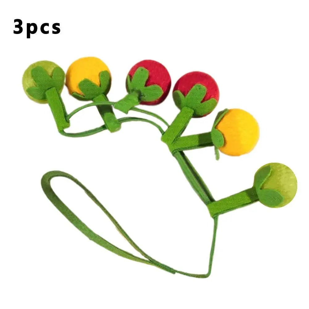 Interactive Catnip Bell Cat Teaser Toy – Cherry Tomato 3-Pack