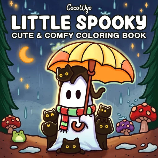 LITTLE SPOOKY Coloring Book Featuring Adorable Creepy Creatures Peaceful Pleasures Health and Wellness Halloween Style