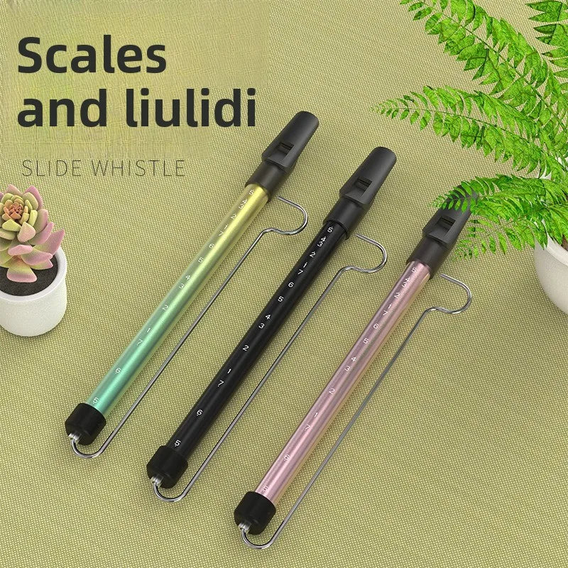 Metal Slide Whistle Scale Sliding Flute Steel Rod Musical