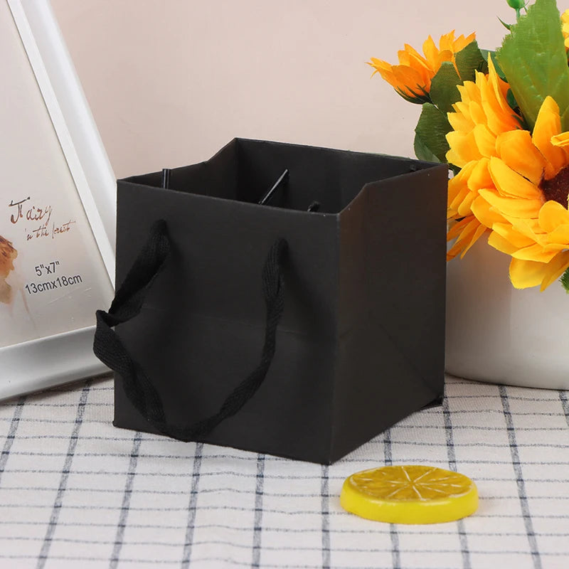 Square Kraft Paper Gift Bags | Wedding, Birthday & Flowers