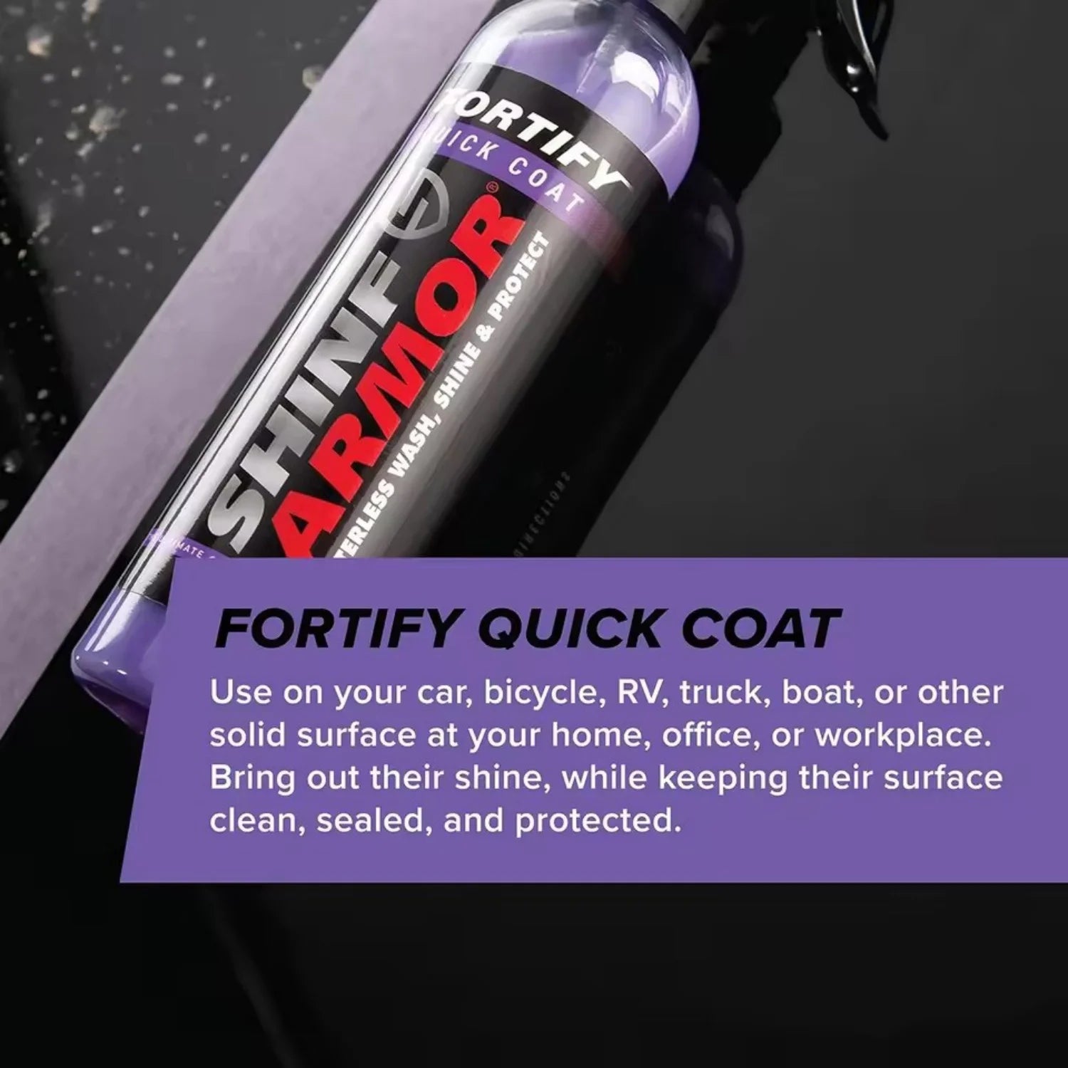 ARMOR Fortify Quick Coat Ceramic Coating Car Wax Polish Spray Waterless Car Wash Wax Hydrophobic Top Coat Polish Peaceful Pleasures Health and Wellness