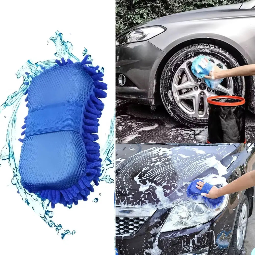 Microfiber Chenille Car Wash Sponge – Scratch-Free Pad