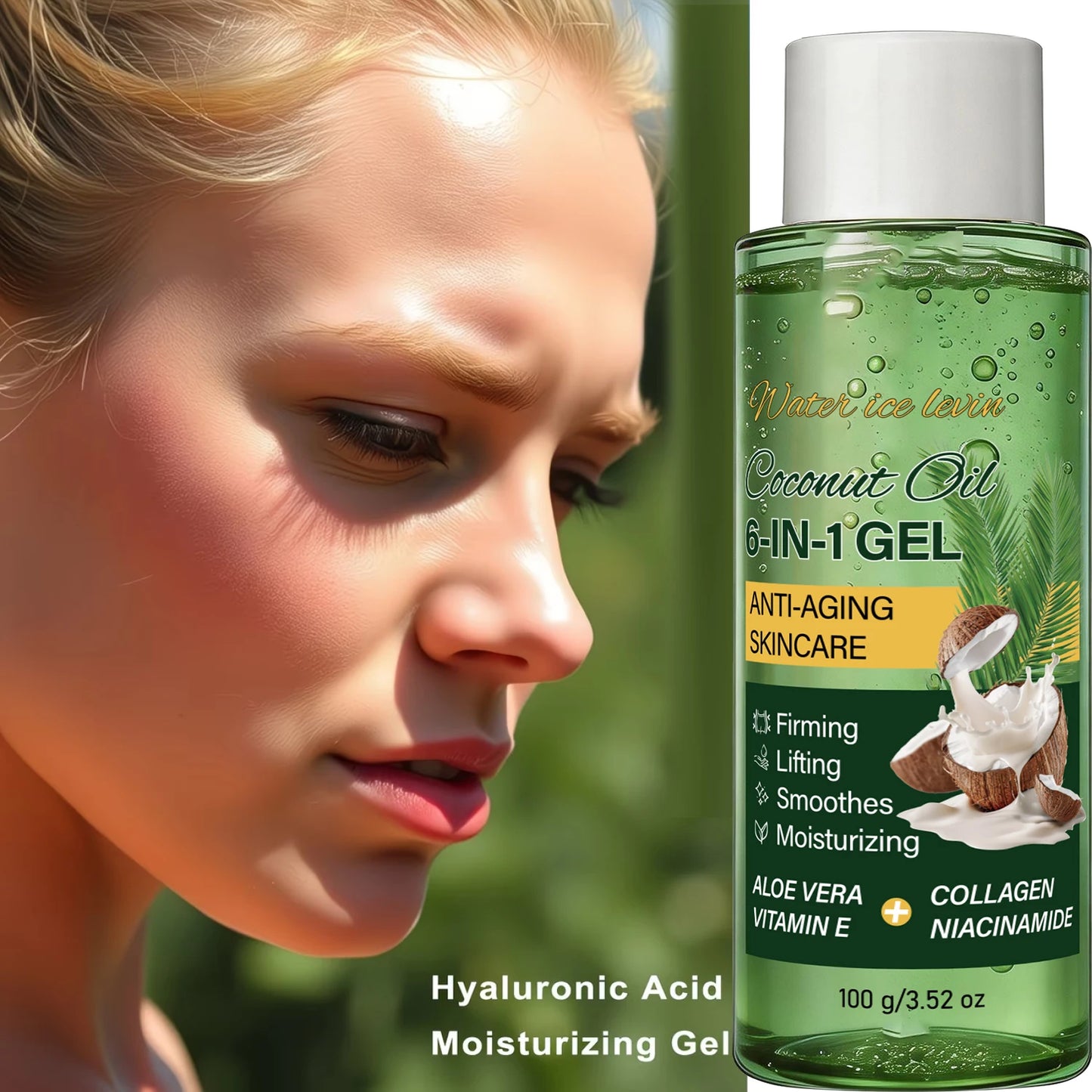 Coconut Anti-Aging Gel | Collagen & Aloe Vera Firming Cream