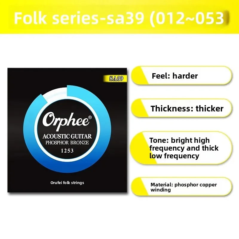 Orphee SA37 SA38 SA39 String Acoustic Guitar Strings Phosphor Bronze