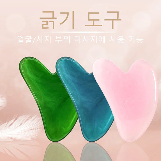Natural Rose Quartz Gua Sha Facial Massage Tool Gua Sha Massage Tool Oasis Select