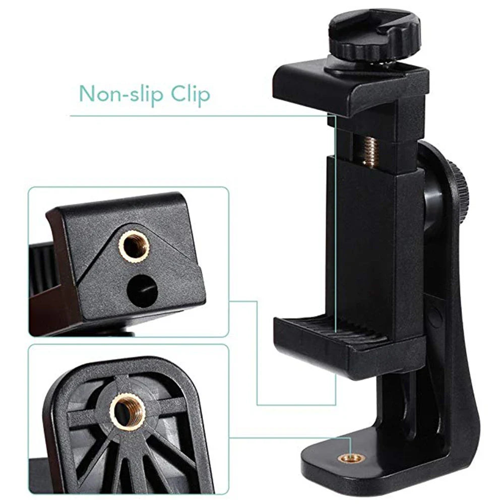 Universal Smartphone Tripod Mount Clip | Vlog & Live Stream