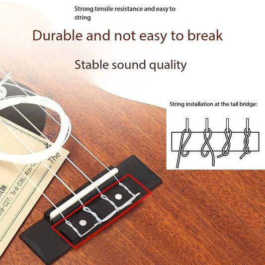 2-Pack Nylon Ukulele Strings – 21" 23" 26" Replacement Set Ukulele Strings Peaceful Pleasures Health and Wellness