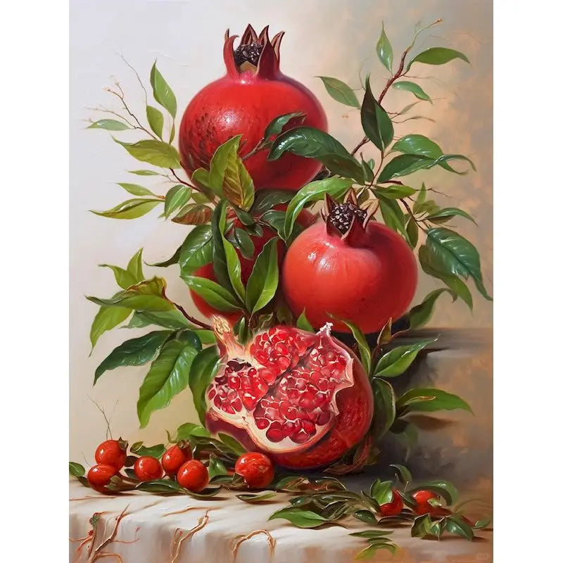 Pomegranate Paint by Numbers Kit – DIY Canvas Art 60x75cm