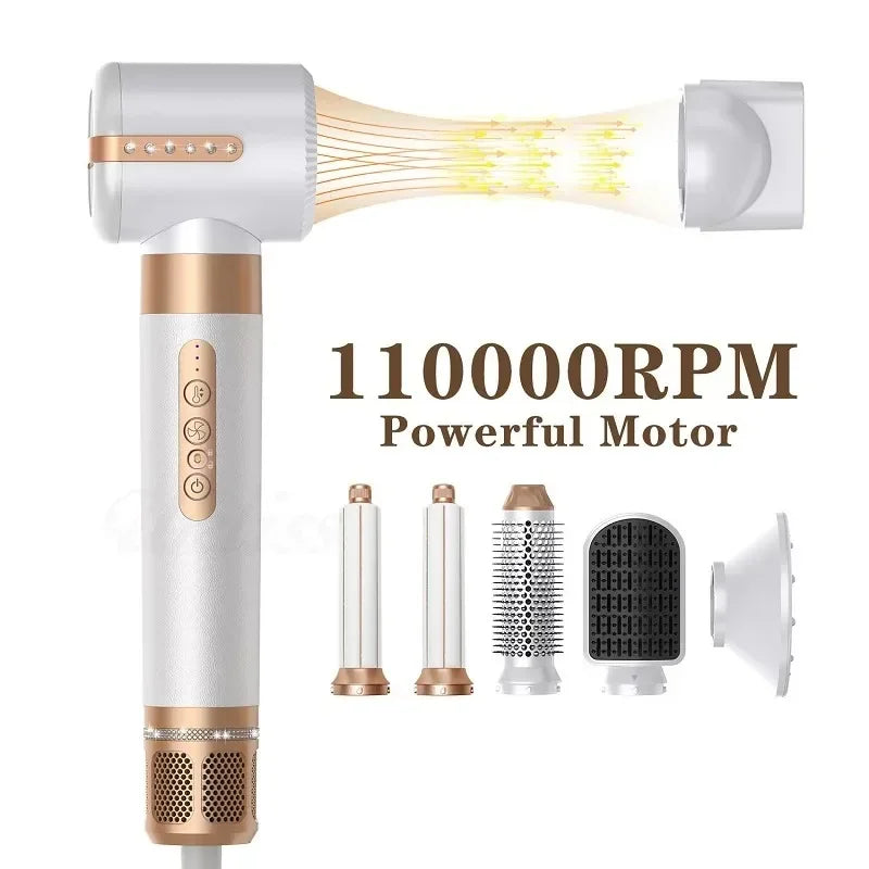 URGGU 7-in-1 Hair Dryer & Styler 1400W – Curl, Dry & Straight
