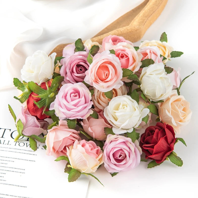 Silk Rose Artificial Flowers for Wedding, Wreath & Home Decor