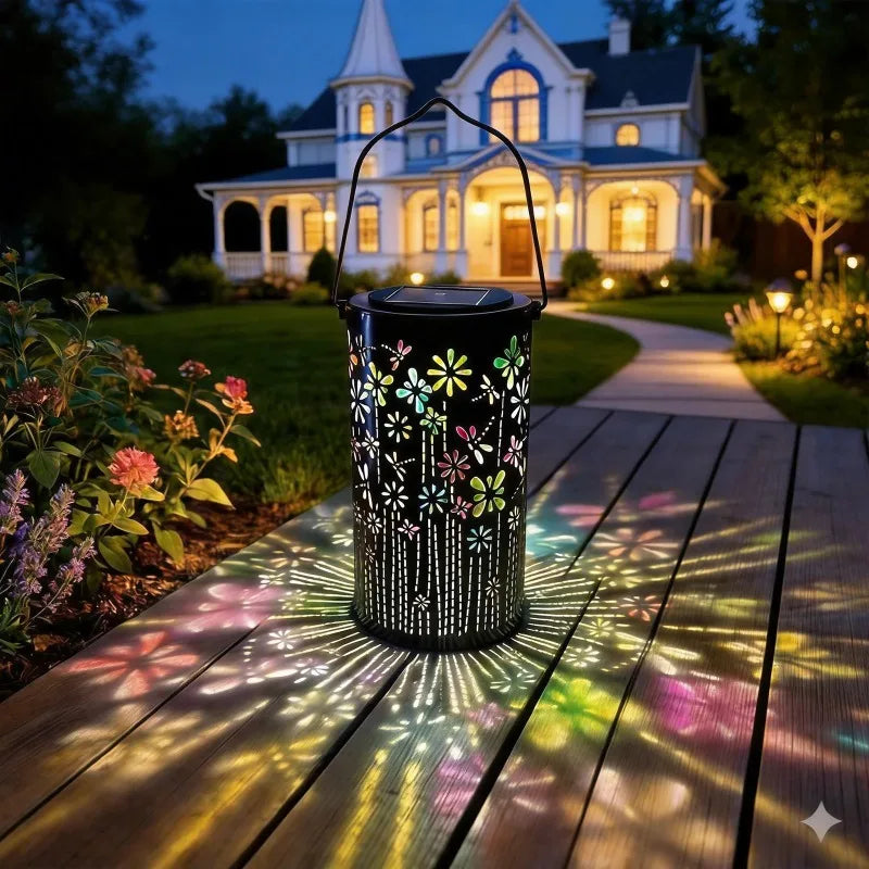 Solar Colorful Butterfly Flower Garden Lantern Light | RTONTR