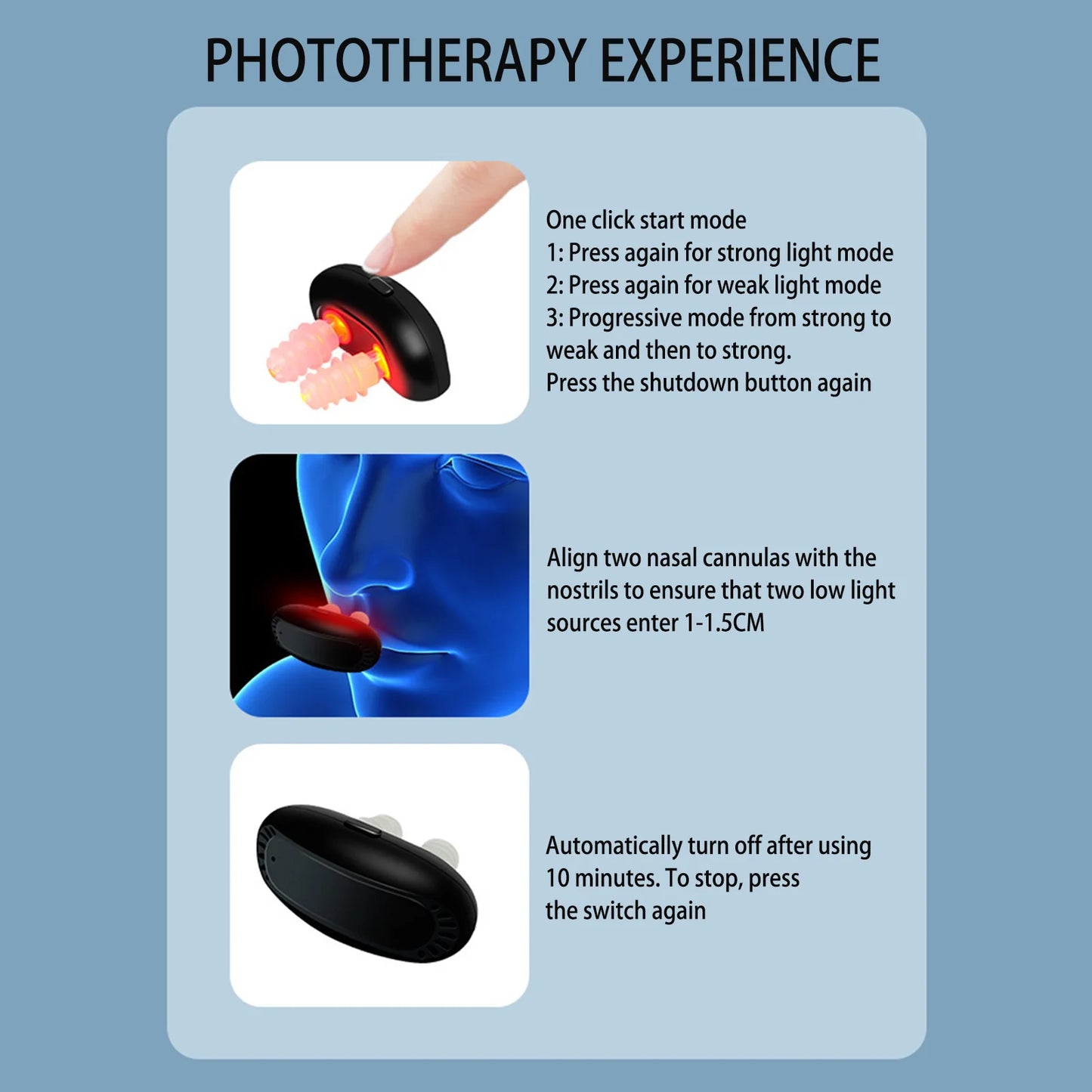 1Pcs/lot New Hot Smart Infrared Nasal Therapy Device Portable Infrared Intelligent Rhinitis Machine for Rhinifis and Allergy Sym Peaceful Pleasures Health and Wellness
