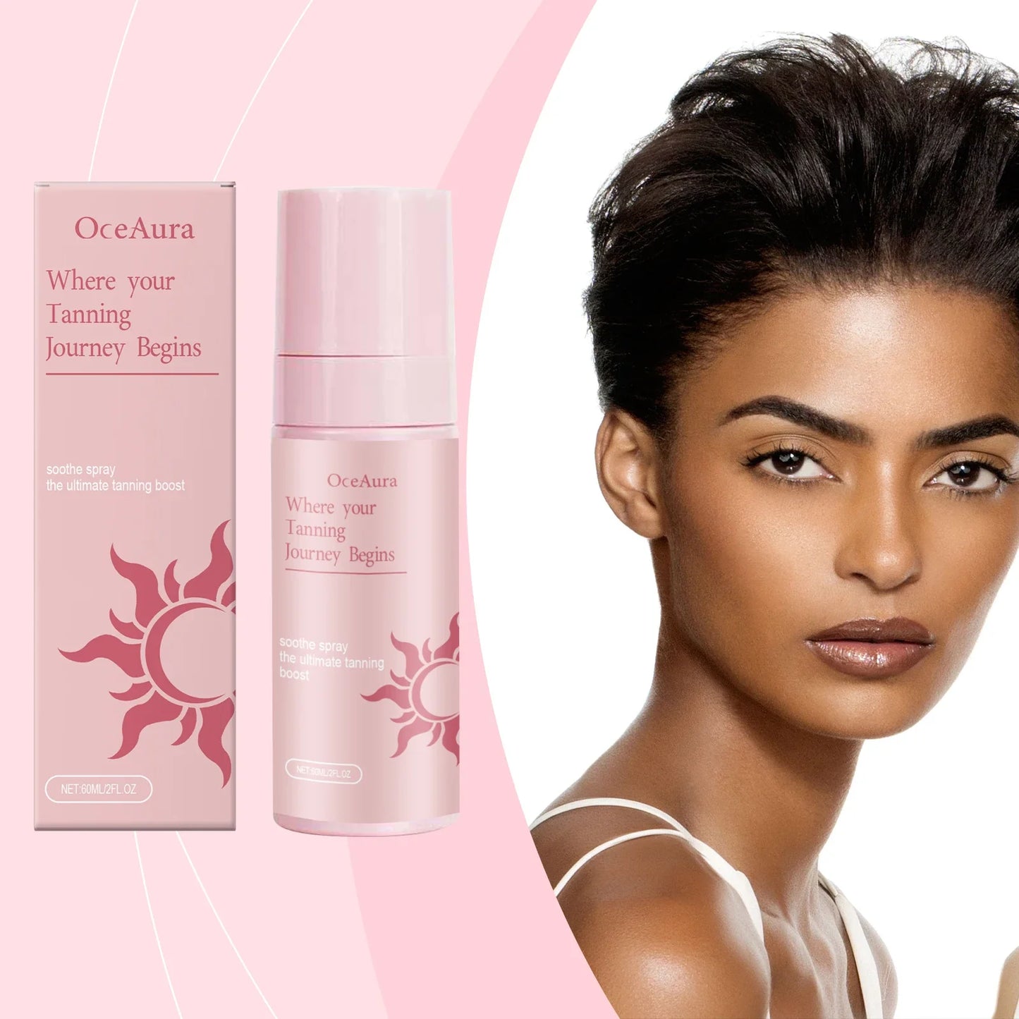 OceAura Self Tanning Spray – Natural Bronze Glow, 60ml