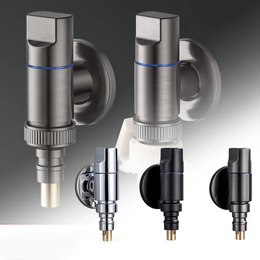 G1/2 Quick-Open Angle Valve | Wall-Mounted 3-Way Water Stop