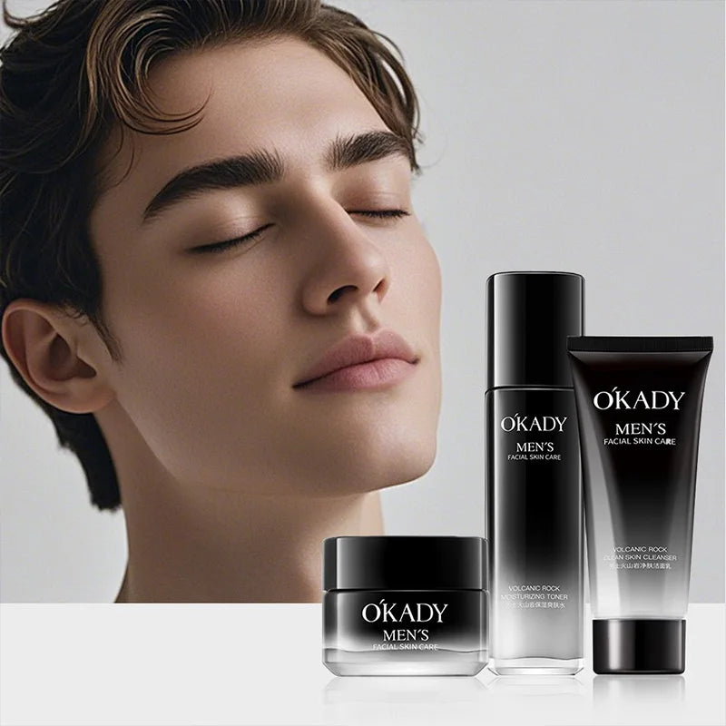 O'Kady Men's Volcanic Rock Skin Care Set | Oil Control & Hydration