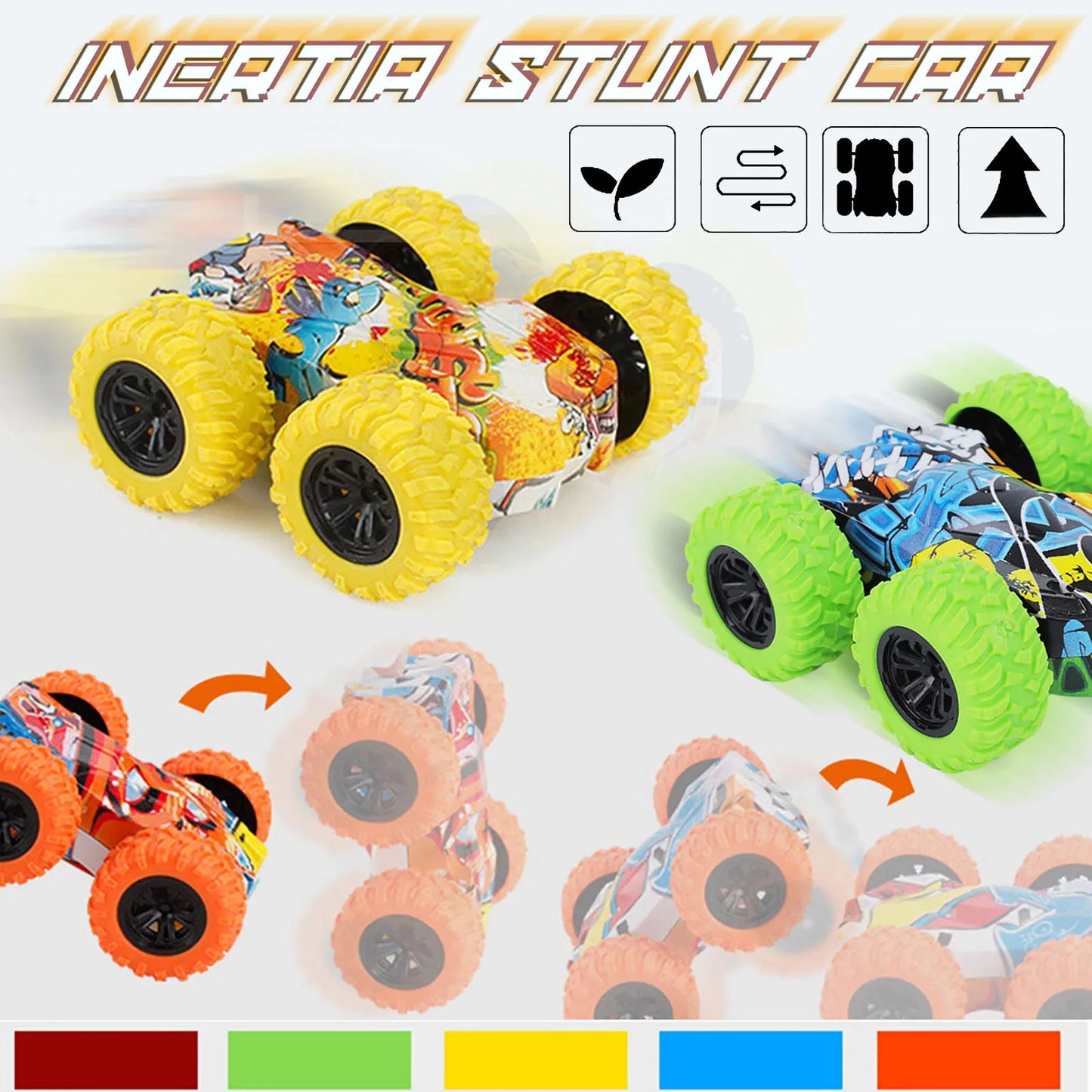 Double-Sided Inertia Off-Road Toy Car for Kids – No Battery
