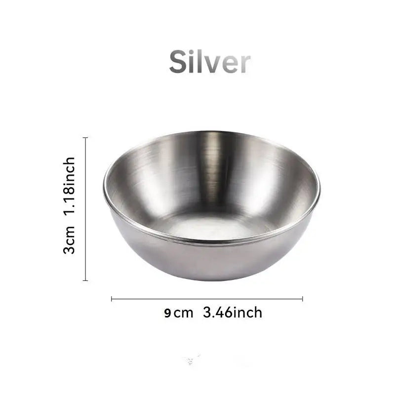 Stainless Steel Golden Sauce Dish | Condiment Serving Plate