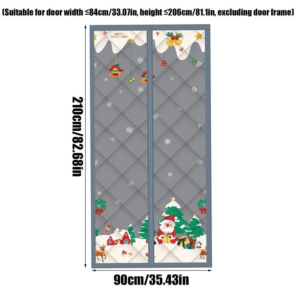 Insulated Magnetic Door Curtain – Thermal Windproof Blackout Cover