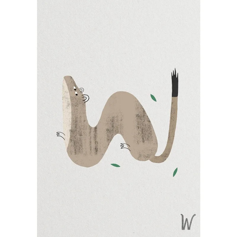 ABC Animal Alphabet Canvas Wall Art for Kids Nursery Room