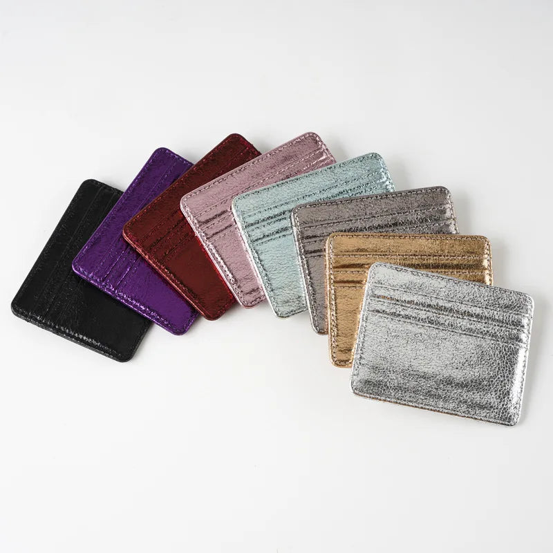 Ultra-Slim PU Leather Card Wallet | 4-Slot Unisex Cardholder