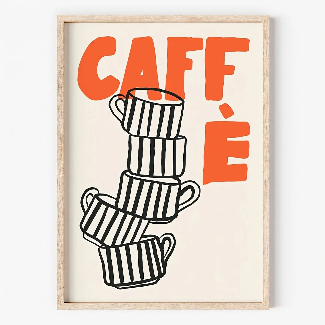 Retro Italian Caffé Canvas Print | Espresso Kitchen Wall Art