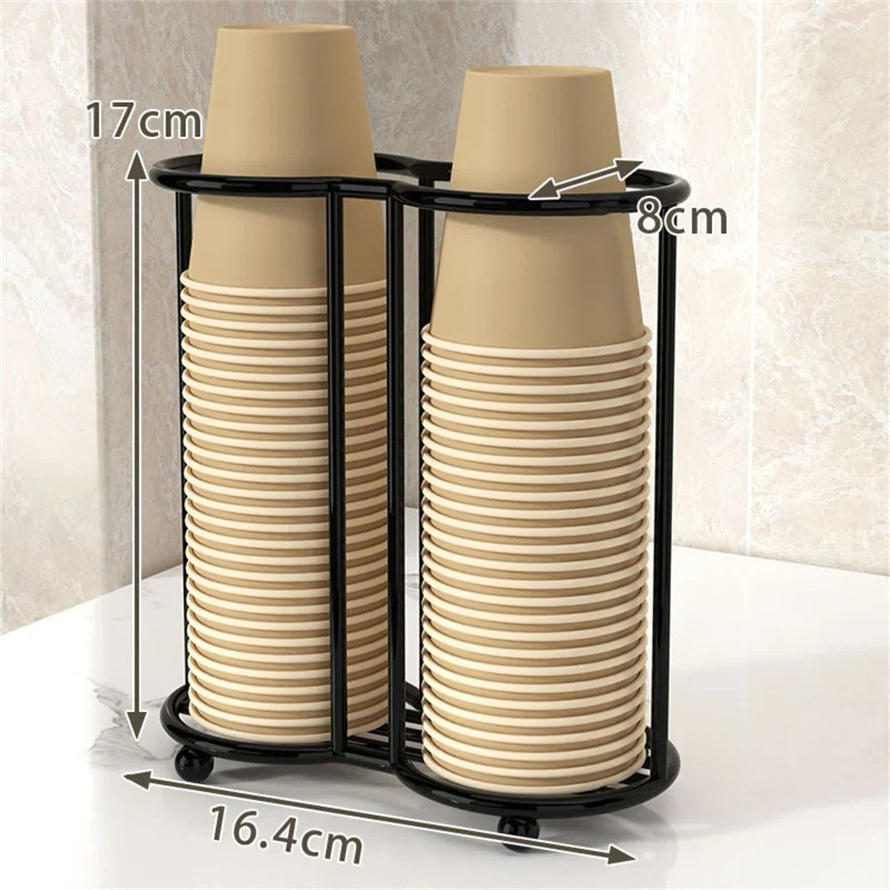 Metal Disposable Cup Dispenser Rack | Rust-Proof Organizer