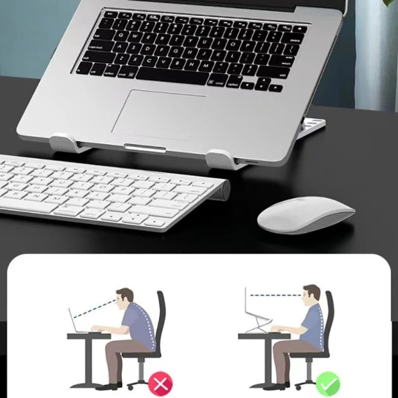 Foldable Laptop Stand | 10-Level Height Adjustable Notebook Holder