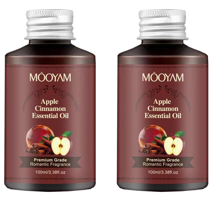 100ml Apple Cinnamon Massage Essential Oil Premium Grade Romatic Fragrance Moisturizing And Hydrating, For Use In Aromatherapy Peaceful Pleasures Health and Wellness 100mlx2 pieces Other