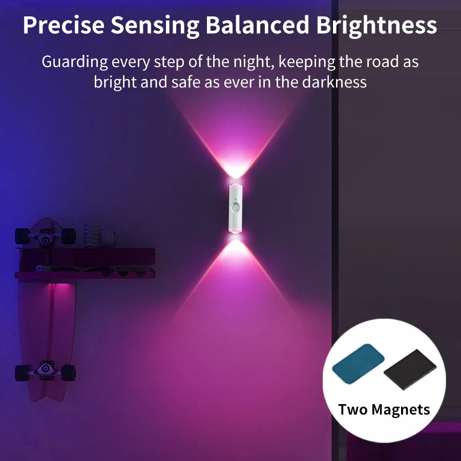 Motion Sensor LED Night Light – Rechargeable Magnetic Wall Lamp