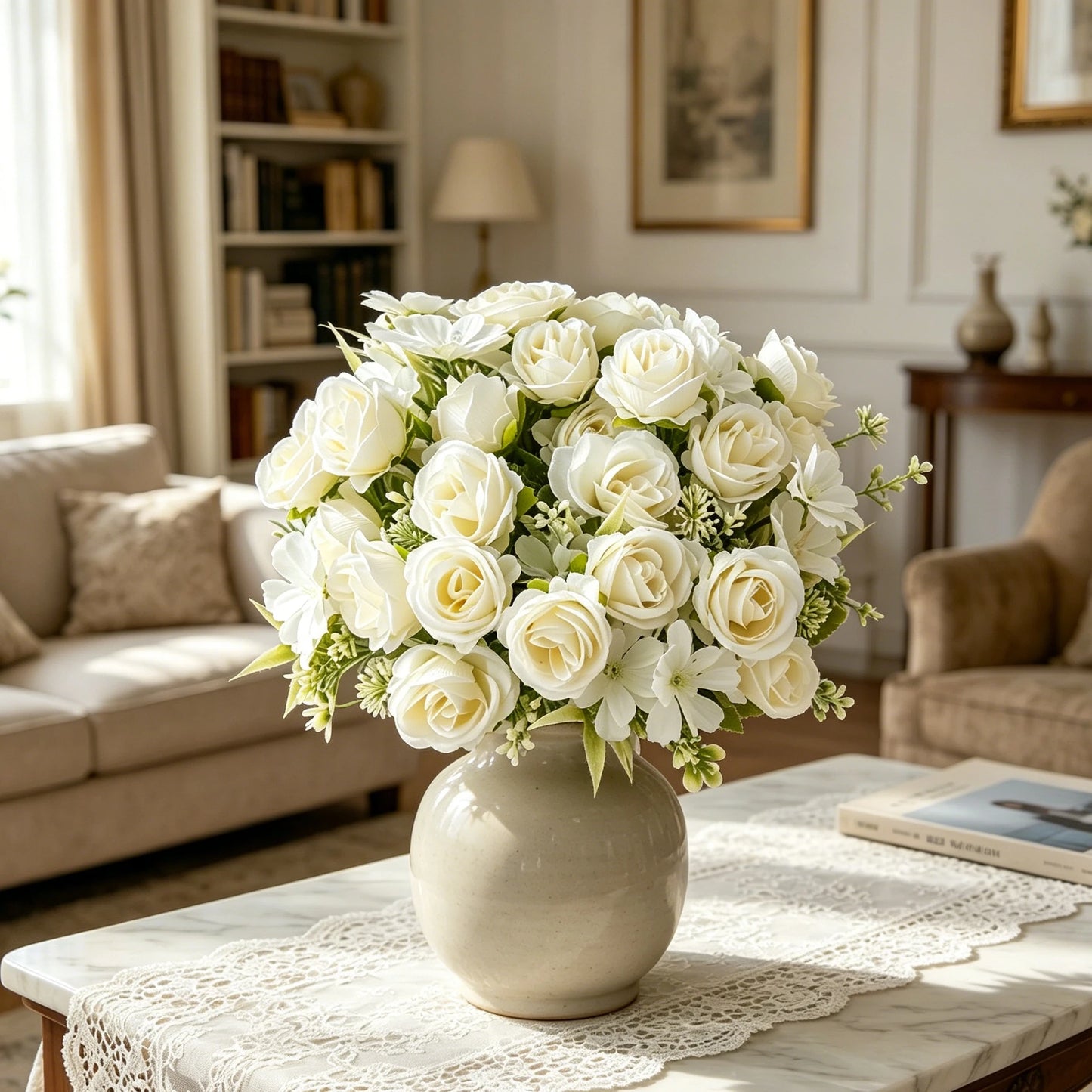 Silk Rose Artificial Flower Bouquet | Wedding & Home Décor