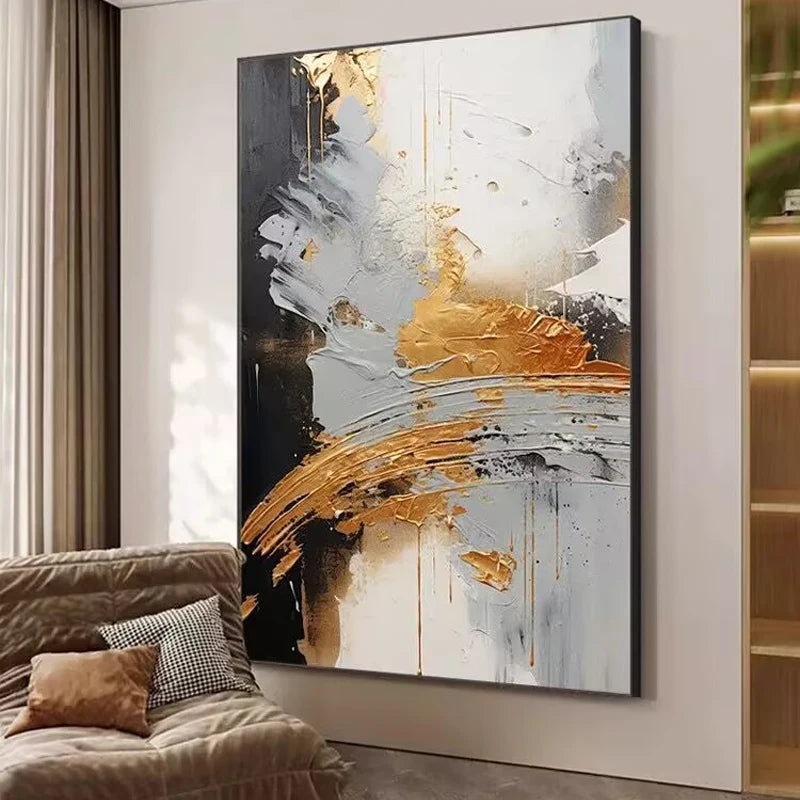 Modern Abstract Hand Drawn Thick Texture Oil Painting On Canvas Pure Hand Drawn For Home Wall Decor Mural For Living Room Bedroo Peaceful Pleasures Health and Wellness