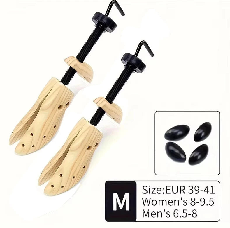 Wood Shoe Stretcher Adjustable for Men & Women – Expands Length & Width (1-2 Pcs)