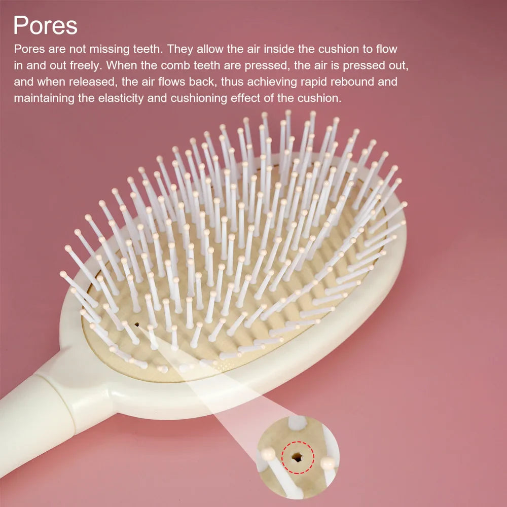 3-Piece Hair Comb Set – Cushion, Wide Tooth & Hollow Comb
