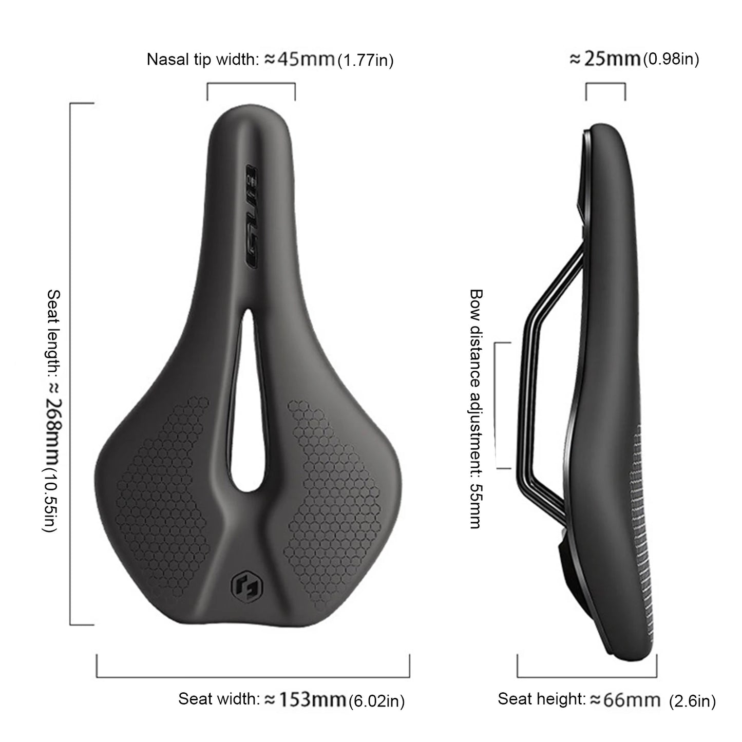 Hollow Bike Saddle Comfortable Waterproof Ergonomic Design Bicycle Seat Breathable Shock-Absorbing for Men and Women MTB & Road Peaceful Pleasures Health and Wellness