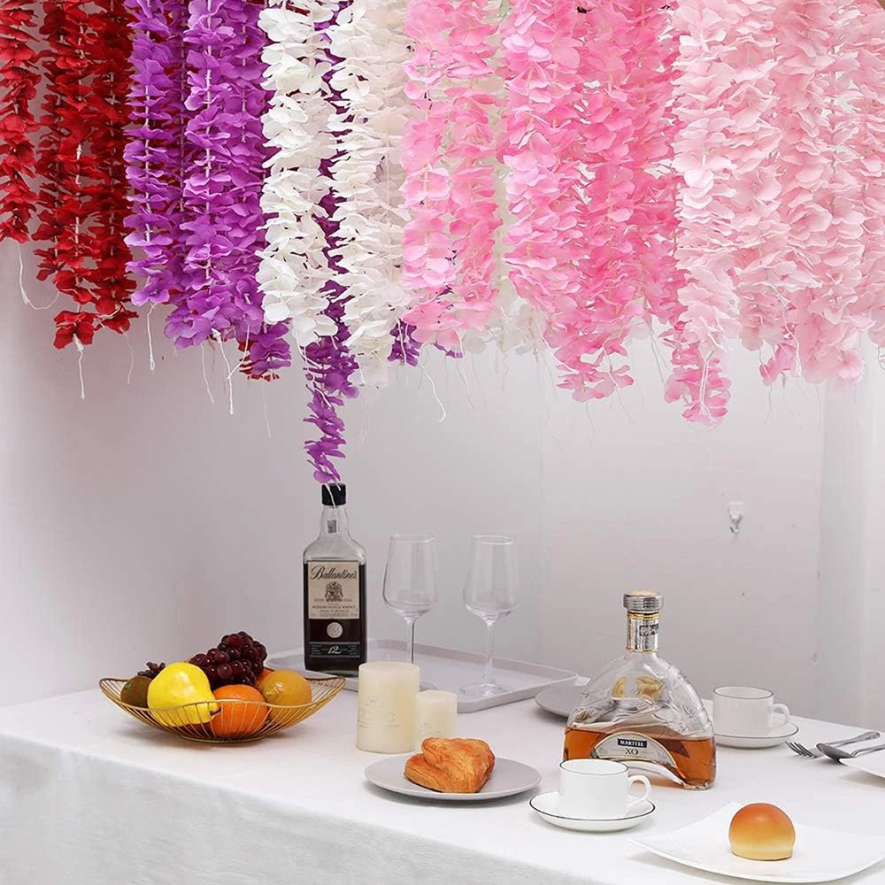 Silk Sakura Artificial Garland – Wedding & Garden Flower Decor
