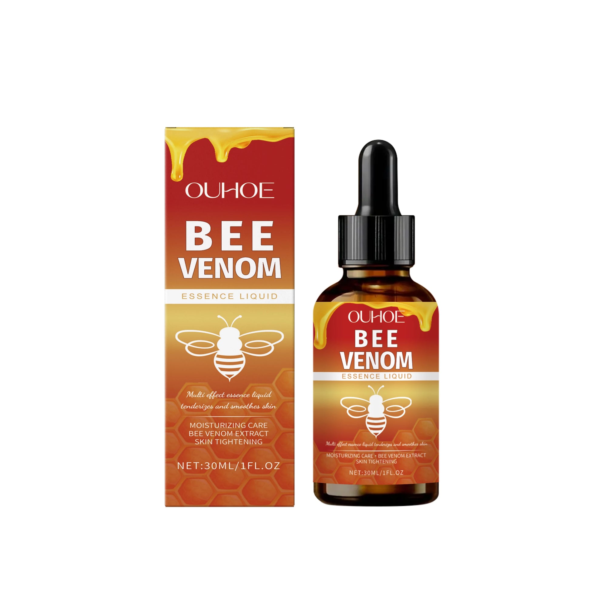 Bee Venom Firming Serum Lifting Tightening Fades Fine Lines Hydrating Brightening Facial Skin Treatment for Firmer Radiant Skin Peaceful Pleasures Health and Wellness 30ml Boxed