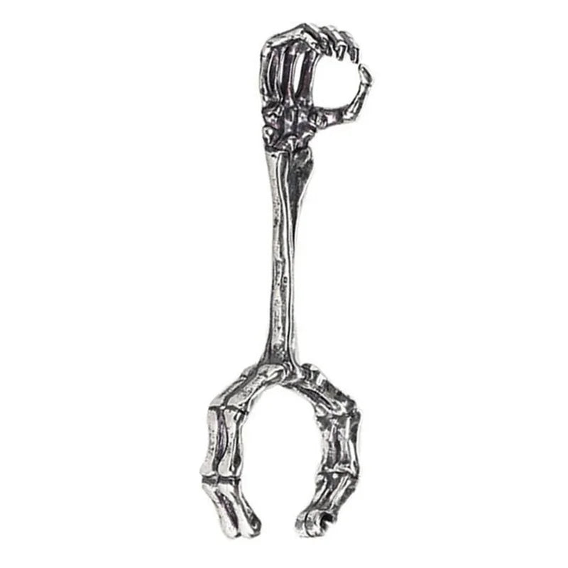 1pc Smoking Accessories Rings Cigarette Holder Metal Finger Clip Smoke Rack Cool Gadgets for Men Gifts Smoker Tools Peaceful Pleasures Health and Wellness Silver